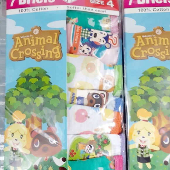 Animal Crossing pack of 7 Girl's Underwear, Briefs Panties Sz 4 - Picture 8 of 8